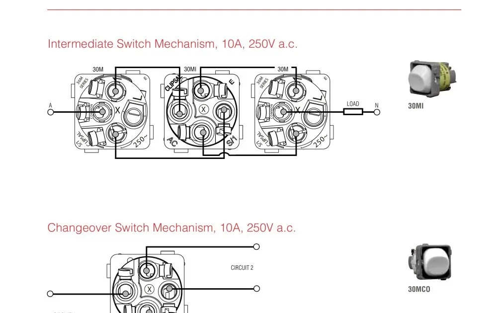 Clipsal Iconic Light Switch Wiring Diagram