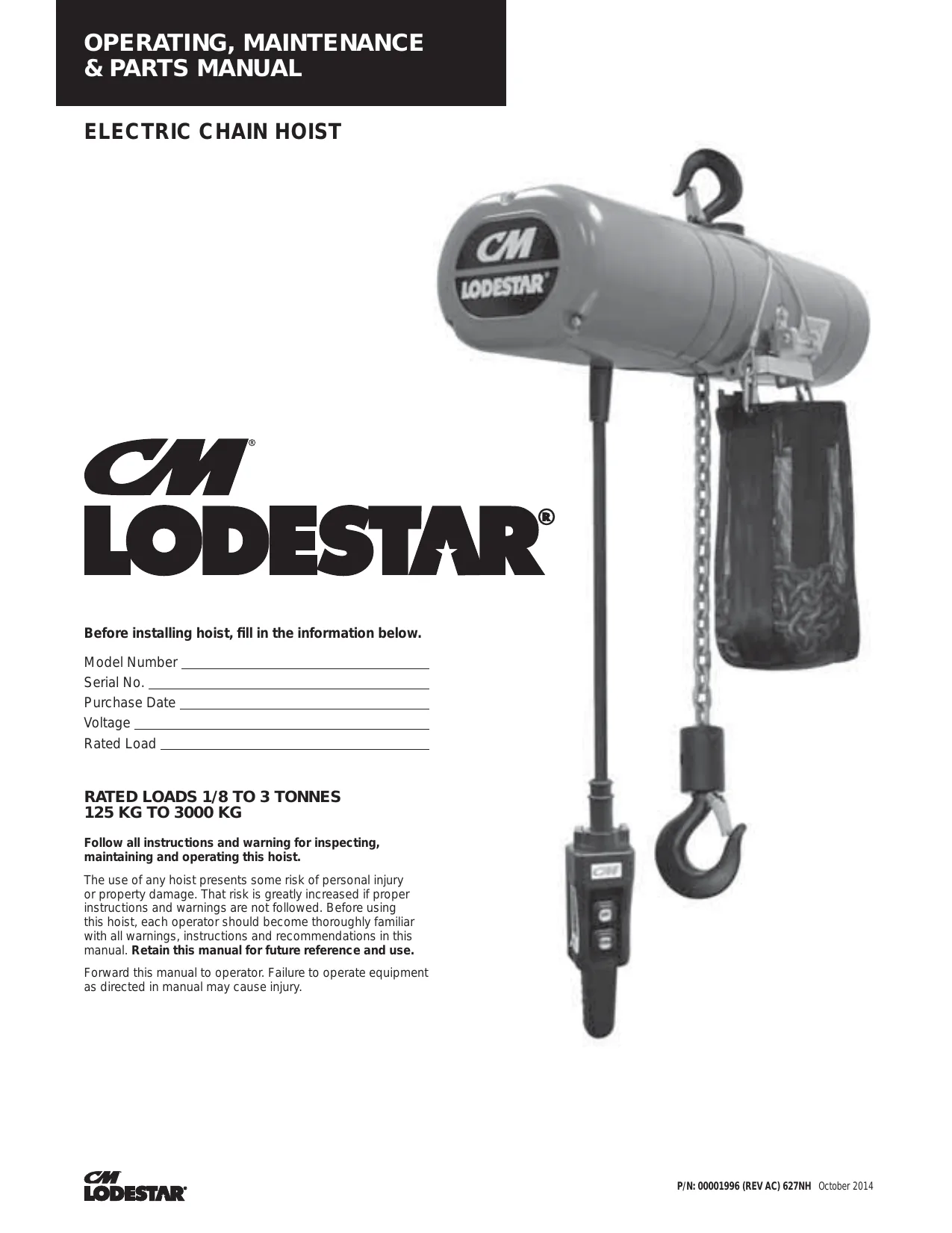 Cm Lodestar Hoist Wiring Diagram Wiring Diagram