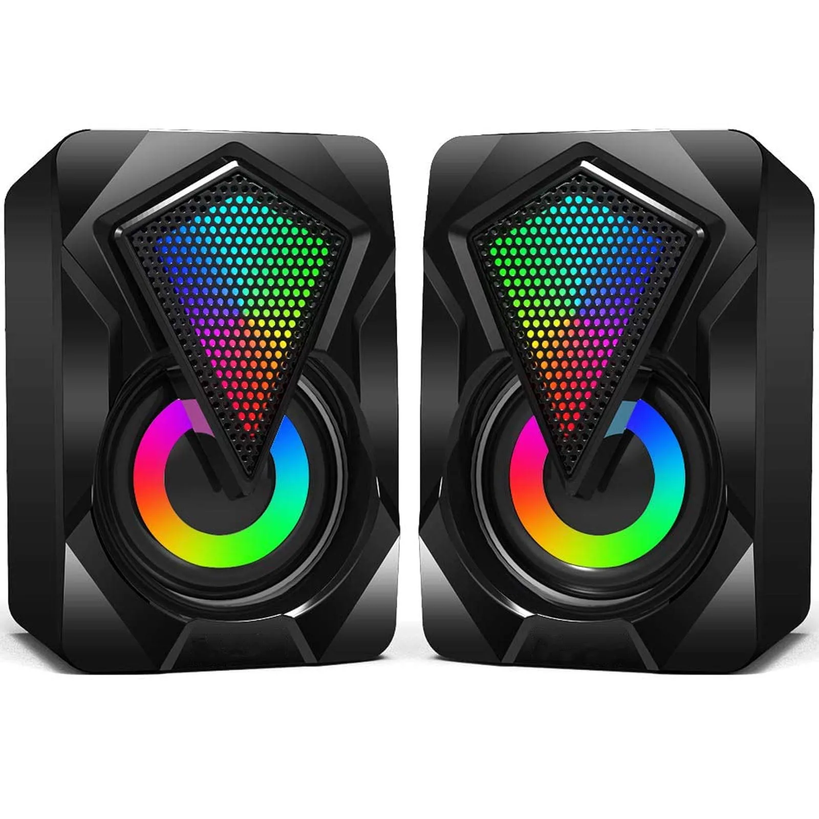 Computer Speakers Wired Pc Speaker 2 0 Usb Gaming Powered Stereo Mini Multimedia Volume Control