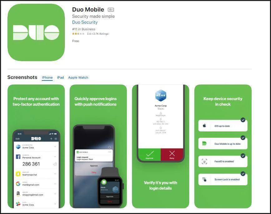 Connecting A New Phone To Duo Mobile Information Technology Grand Valley State University