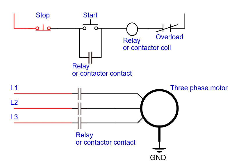 Control Power Start Stop Diagram Basic Wiring To Start An En