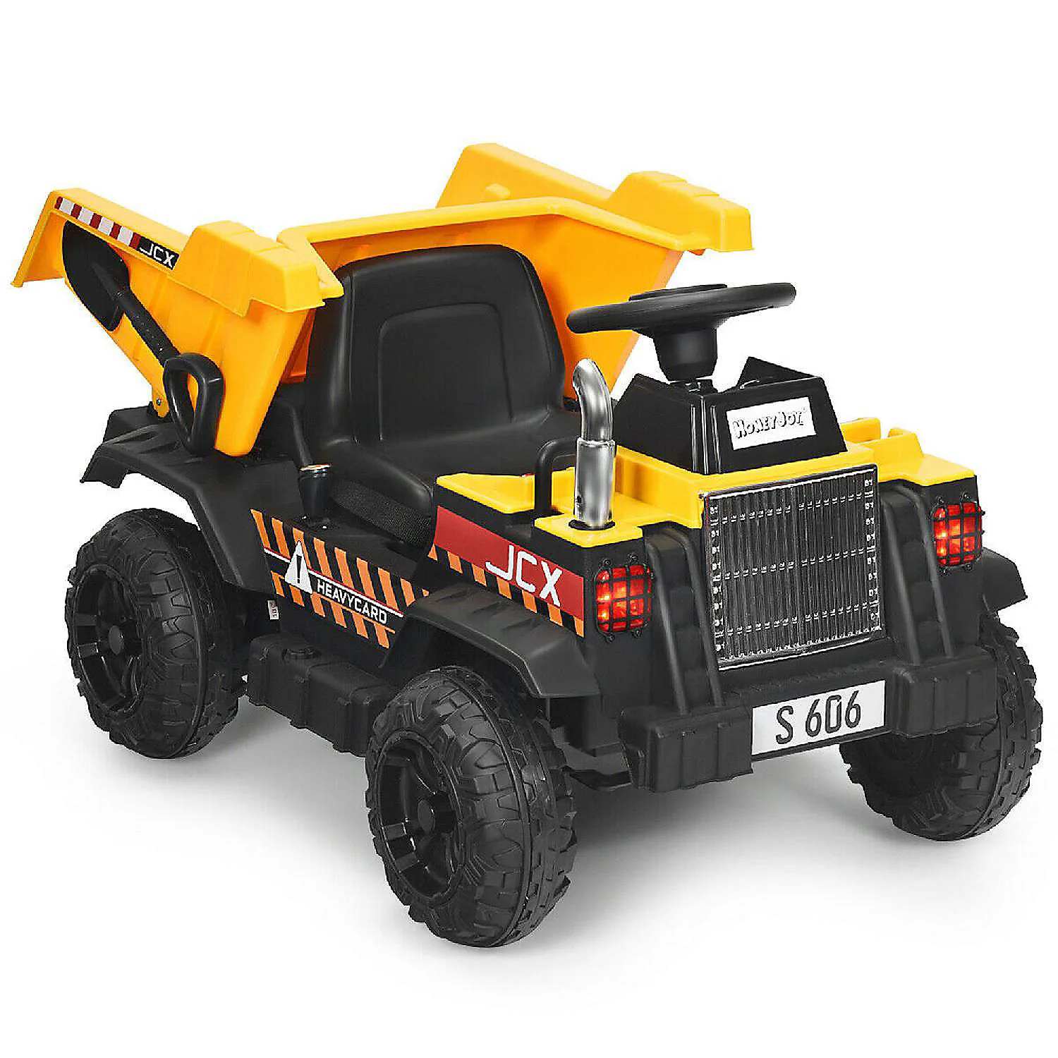 Costway 12V Battery Kids Ride On Dump Truck Rc Construction Tractor W Electric Bucket