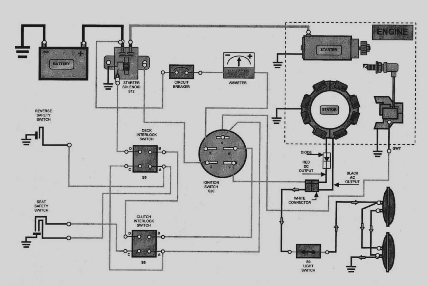 Craftsman Tractor Wiring Diagram Ignition Switch Craftsman I