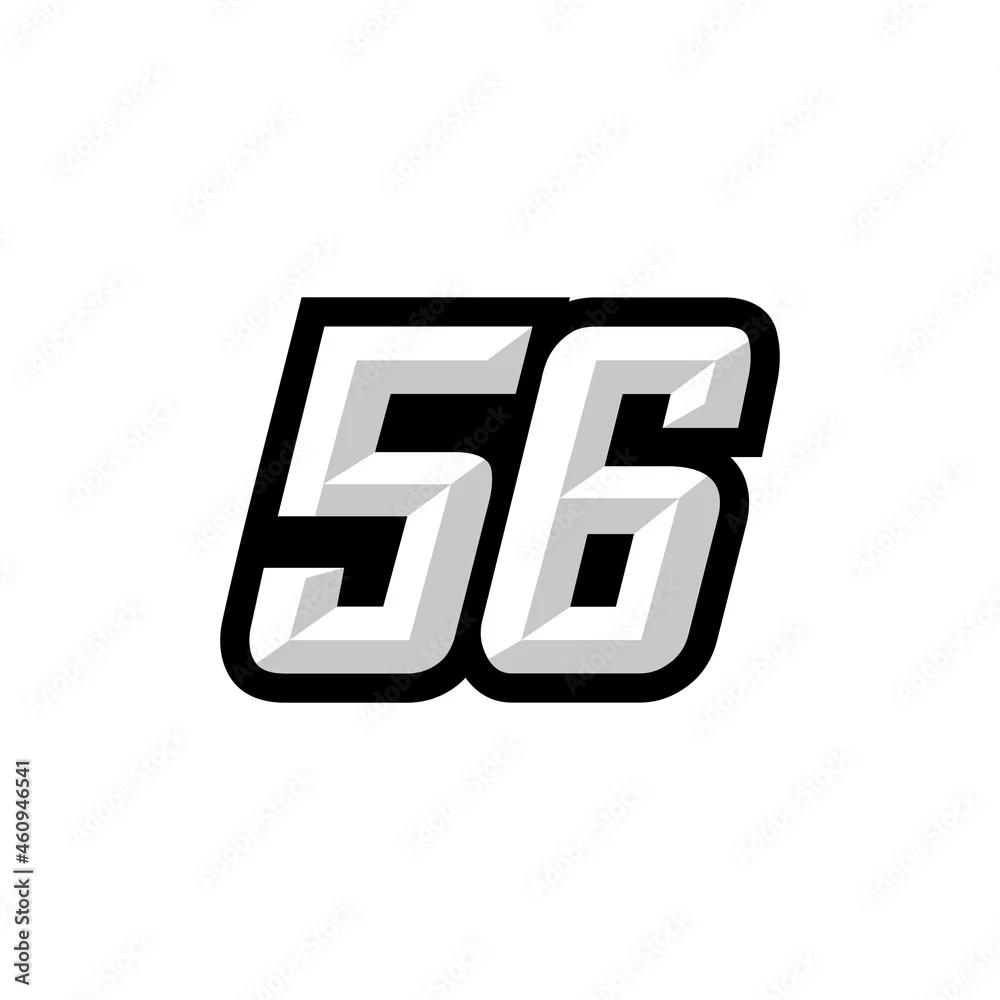 Creative Modern Logo Design Racing Number 56 Stock Vector Adobe Stock