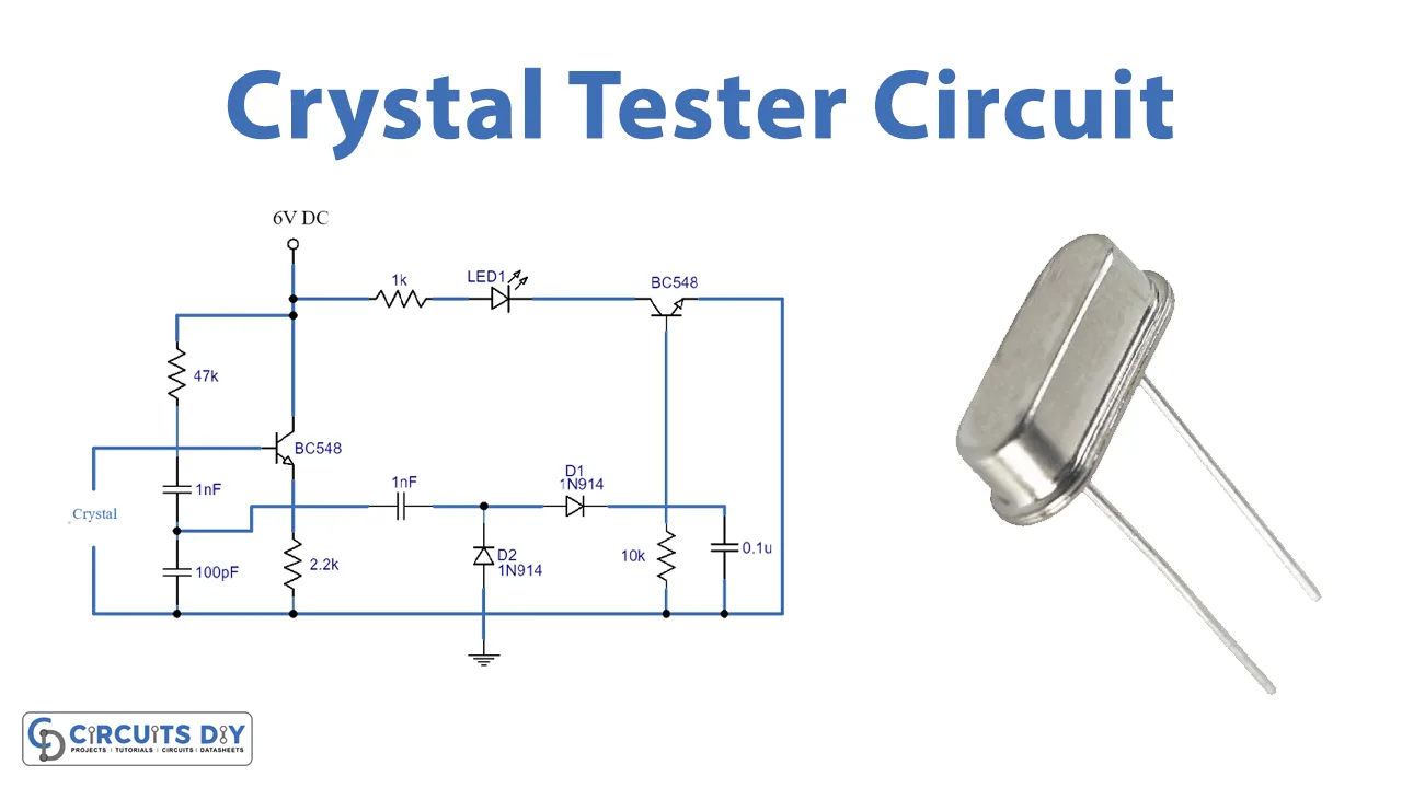 Crystal Tester Circuit Using Bc548 Transistor