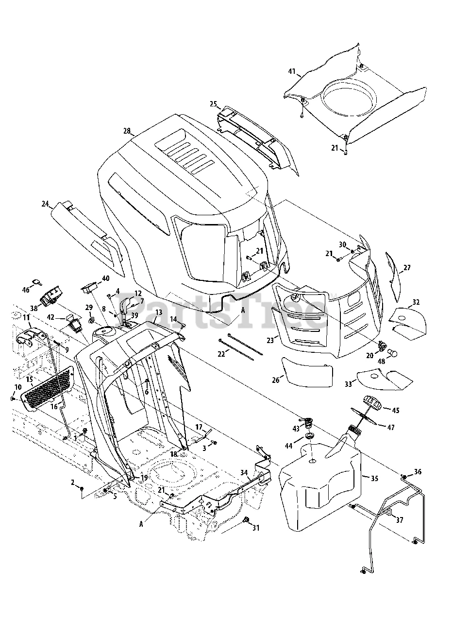 Cub Cadet Ltx 1042 Mower Deck Diagram