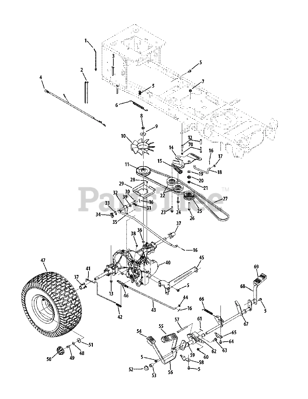 Cub Cadet Ltx 1046 Belt Diagram Cub Cadet Ltx 1046 Vt 13Vr9