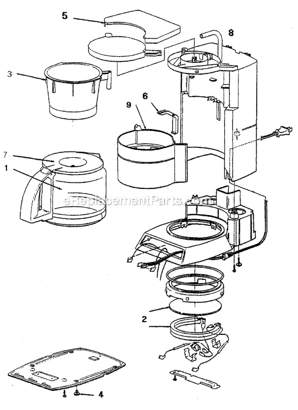 Cuisinart Coffee Maker Parts Diagram Wiring Site Resource