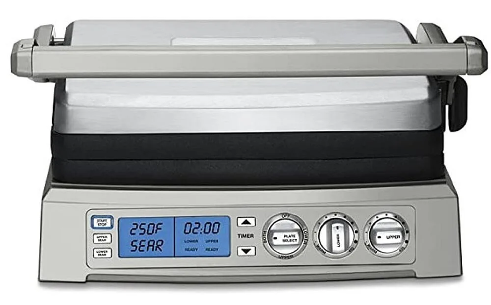 Cuisinart Countertop Indoor Griddler Elite Stainless Steel Gr 300Wsp1 Best Buy