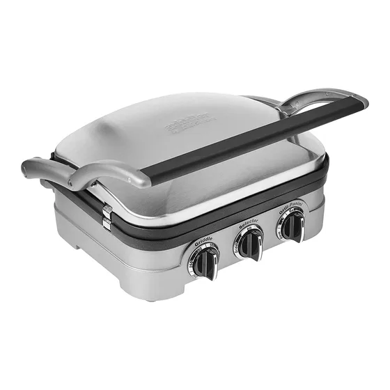 Cuisinart Griddler Gr 4N Instruction And Recipe Booklet Pdf Download Manualslib
