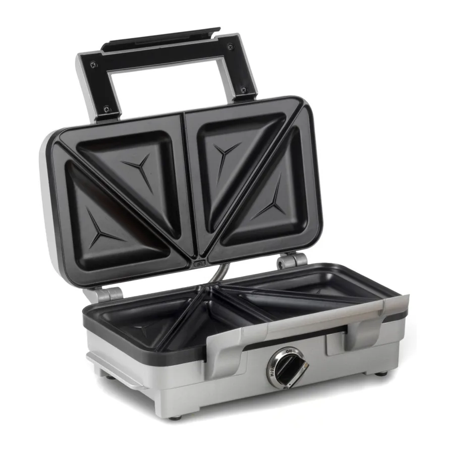 Cuisinart Griddler Gr Sm Overstuffed Sandwich Maker Manual Manualslib