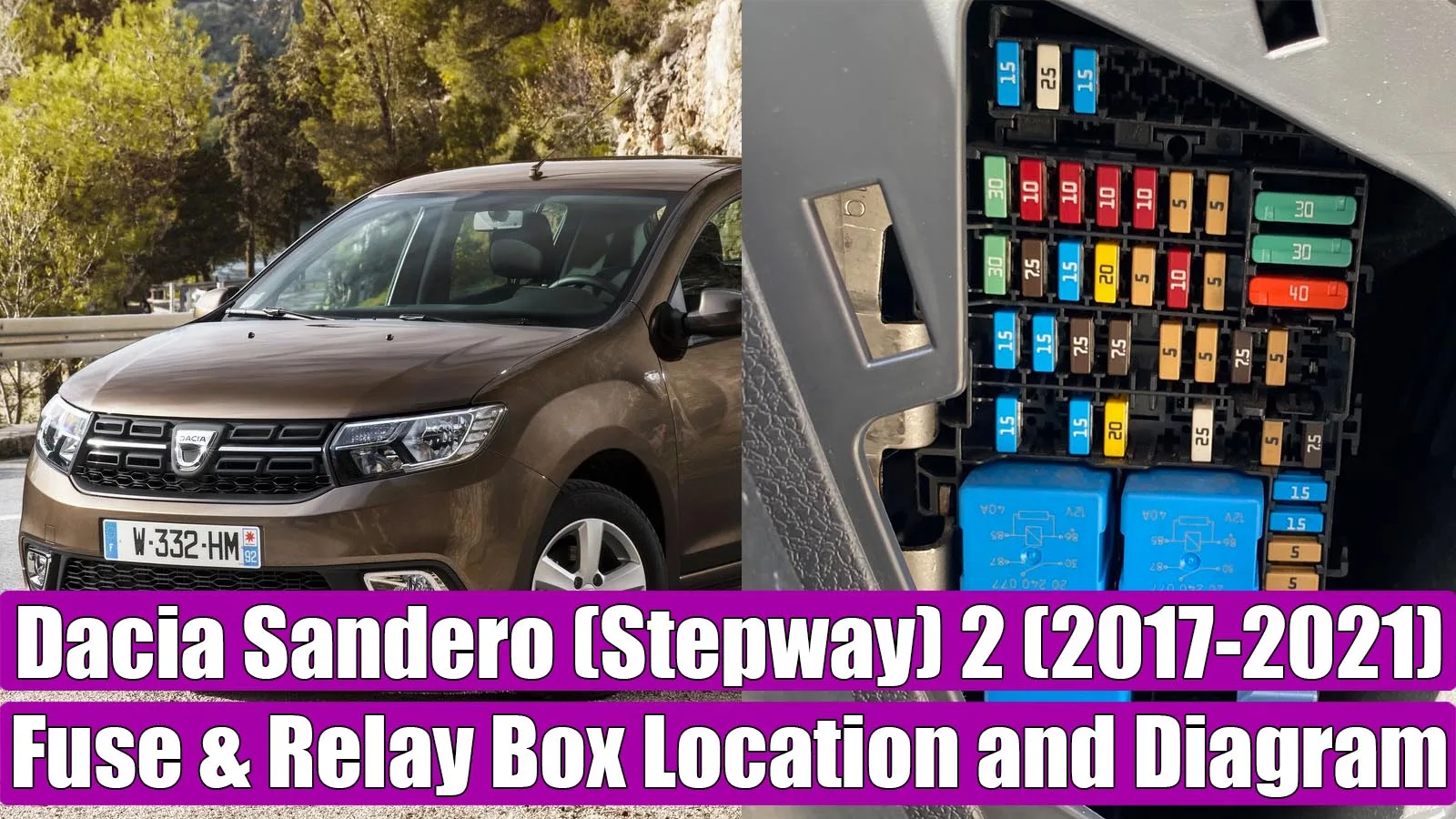 Dacia Sandero Stepway 2 2017 2021 Fuse Box Relay Diagram