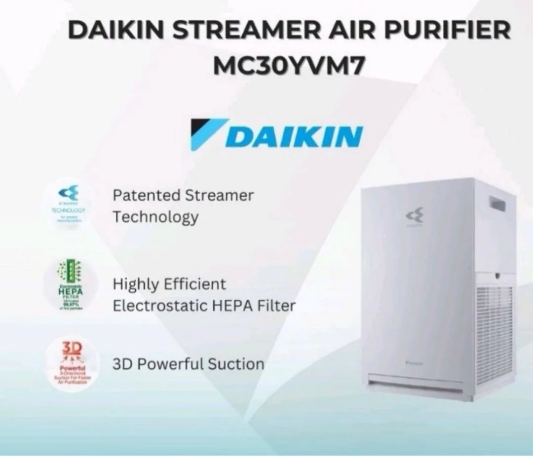 Daikin Mc30Yvm 7 Air Purifier Tv Home Appliances Air Purifiers Dehumidifiers On Carousell