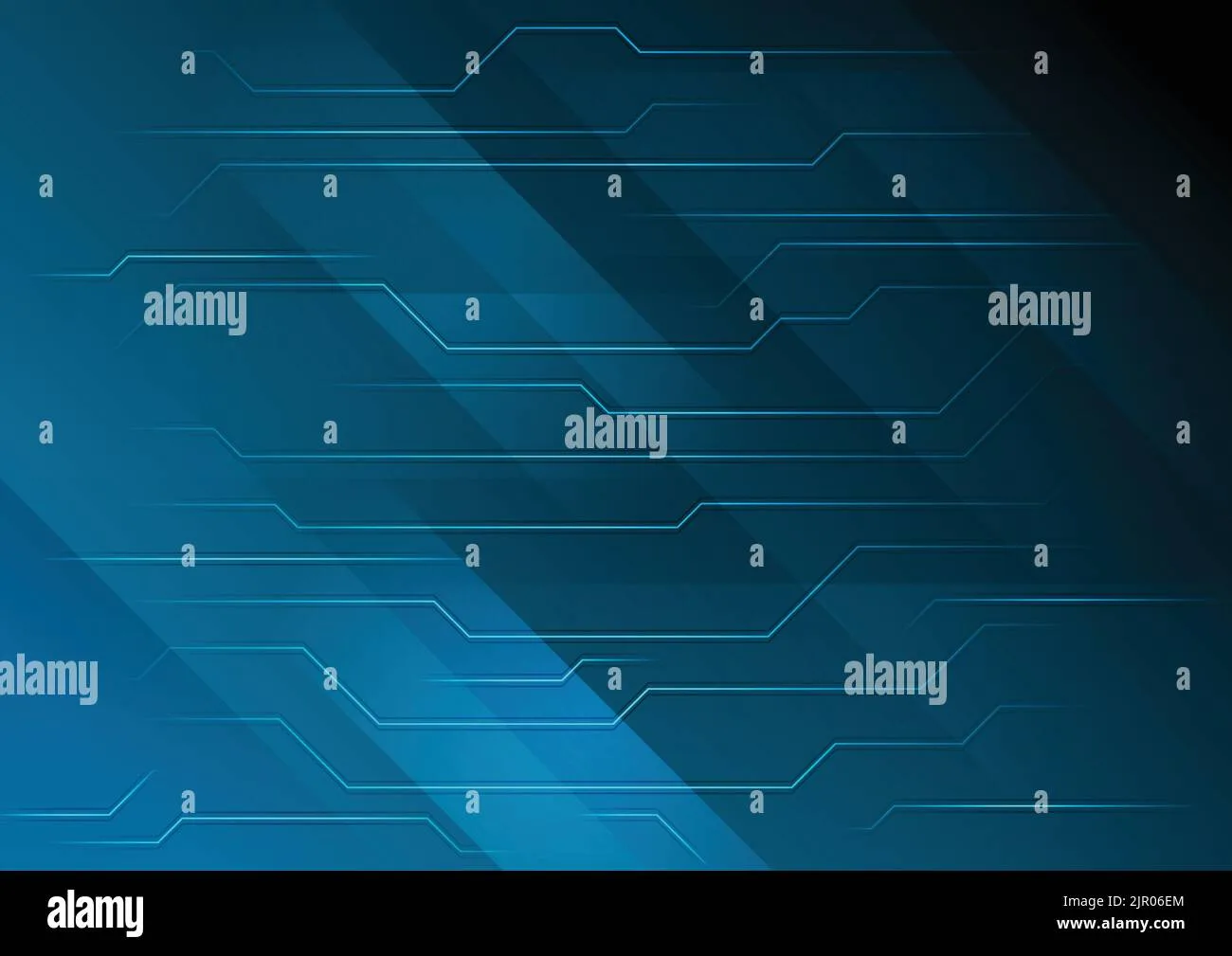 Dark Blue Abstract Technology Circuit Board Background Futuristic Vector Design Stock Vector