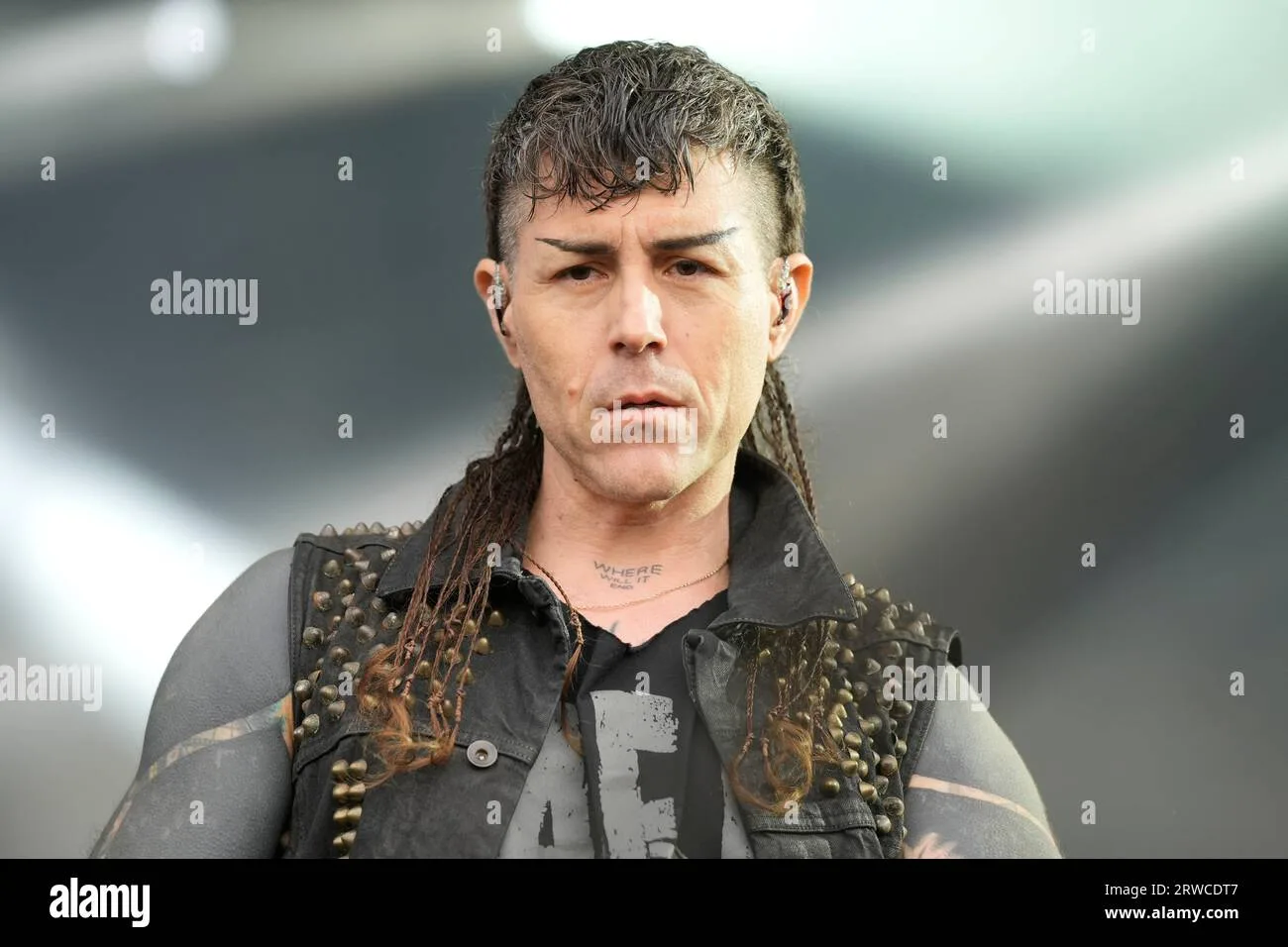 Davey Havok Of The Band Afi Performs On Day Three Of Riot Fest On Sunday Sept 17 2023 At