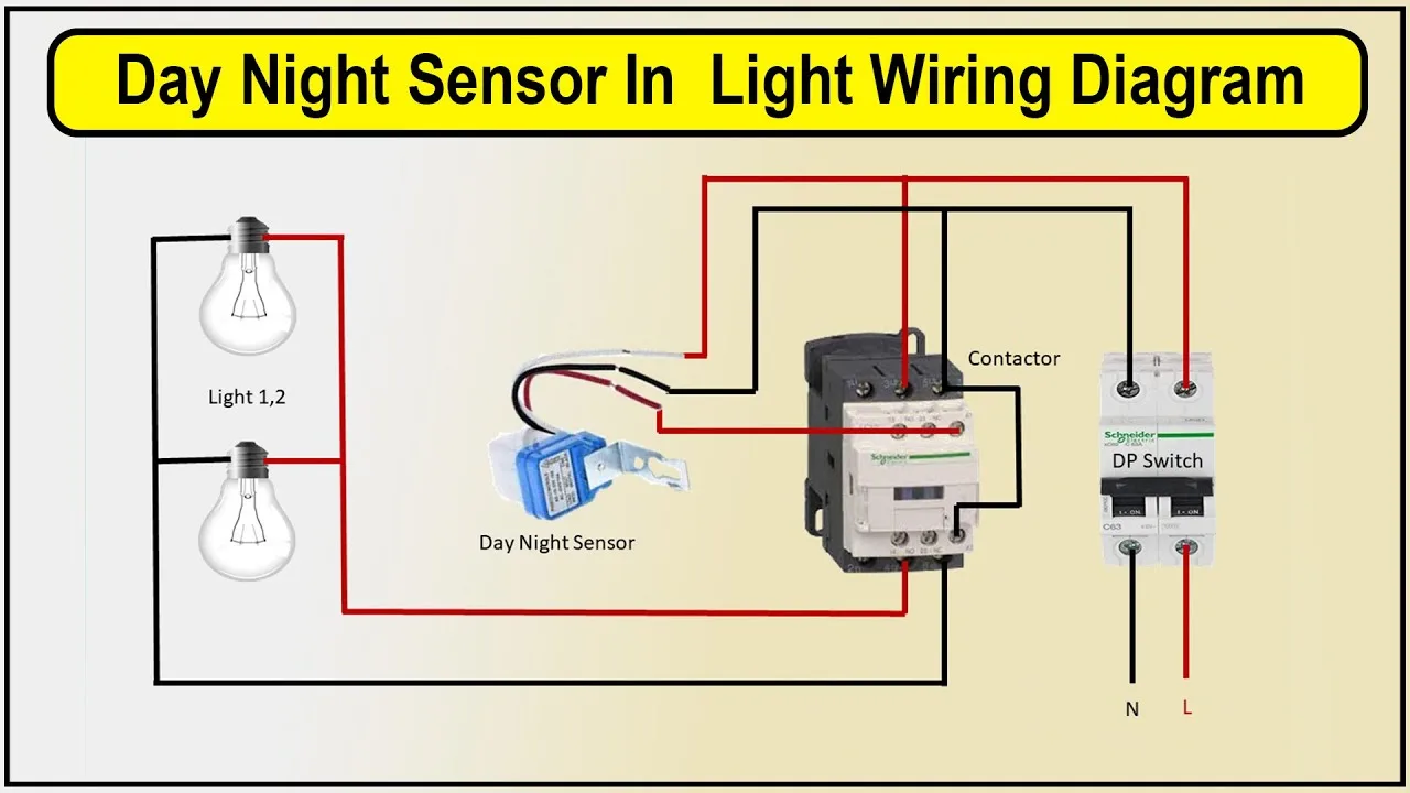 Day Light Switch Wiring Diagram Switch Circuit Daylight Sens