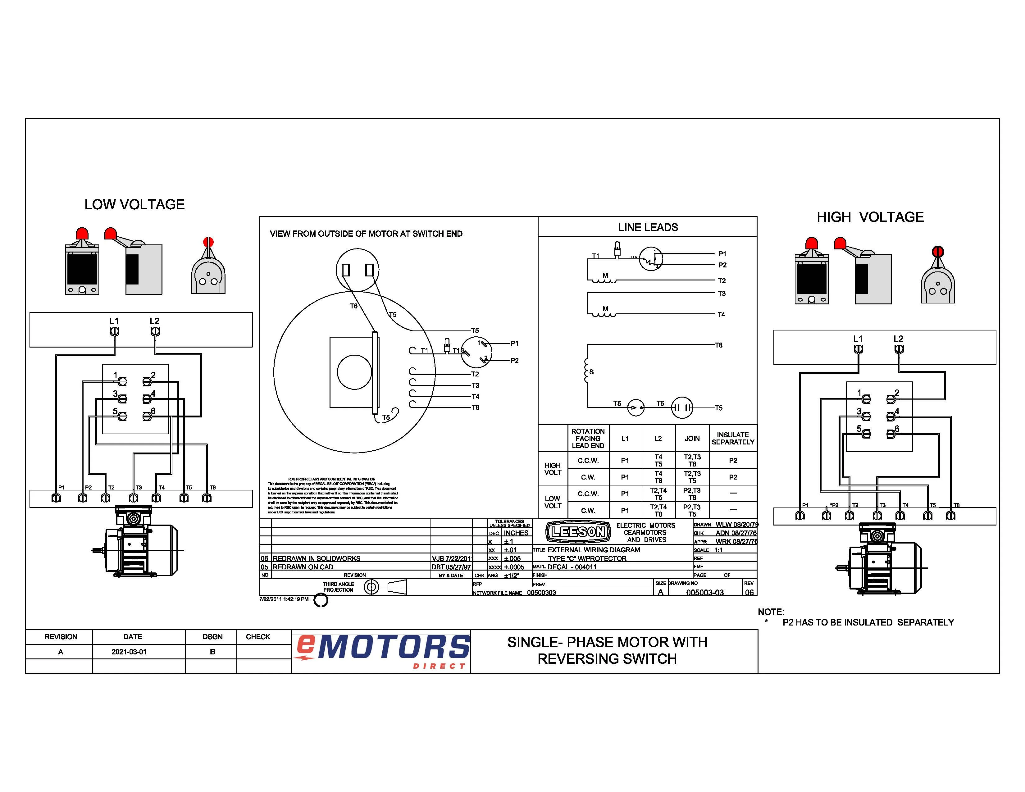 Dayton Drum Switch Wiring Diagram 120V 230V Single Phase Cap