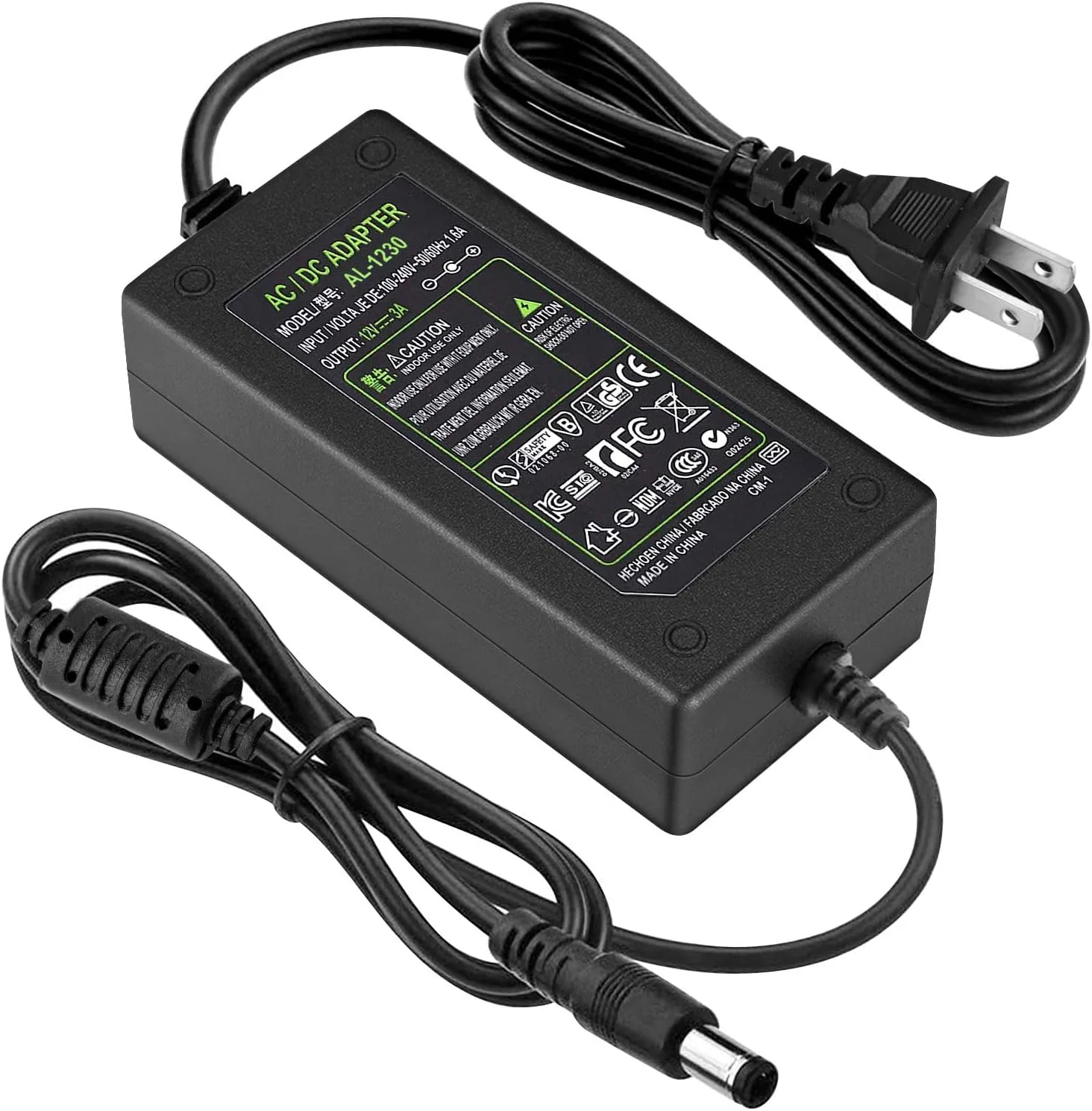 Dc 12V 3A Power Adapter Us Plug 4 6Ft Power Cord 36 Watt Ac 100 240V To Dc 12Volt