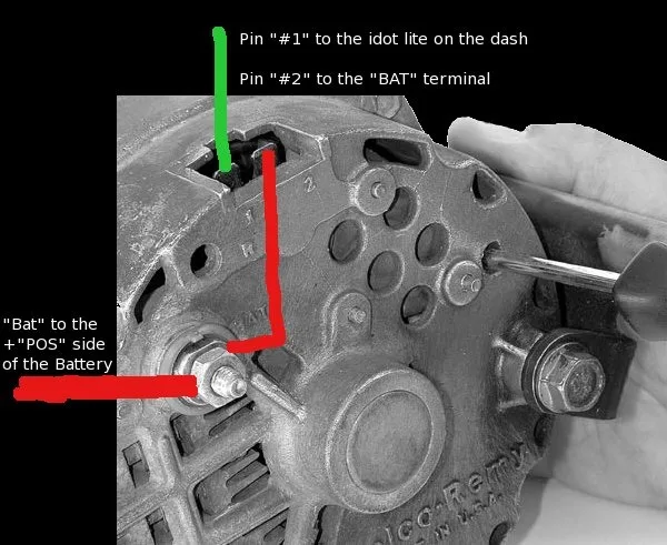 Delco Remy Alternator With Internal Regulator