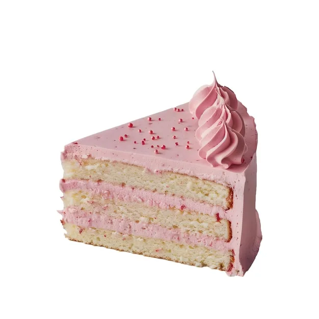 Delicious Cake Slice Transparent Background Layered Cake Dessert Cake Sprinkles Png Pink