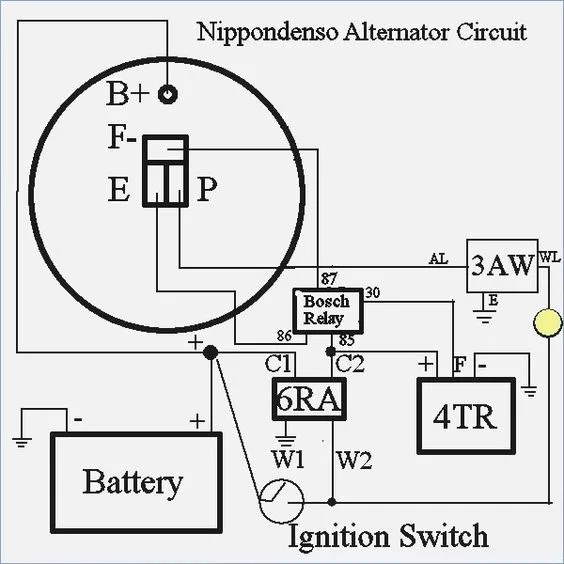 Denso 4 Wire Alternator Wiring Diagram