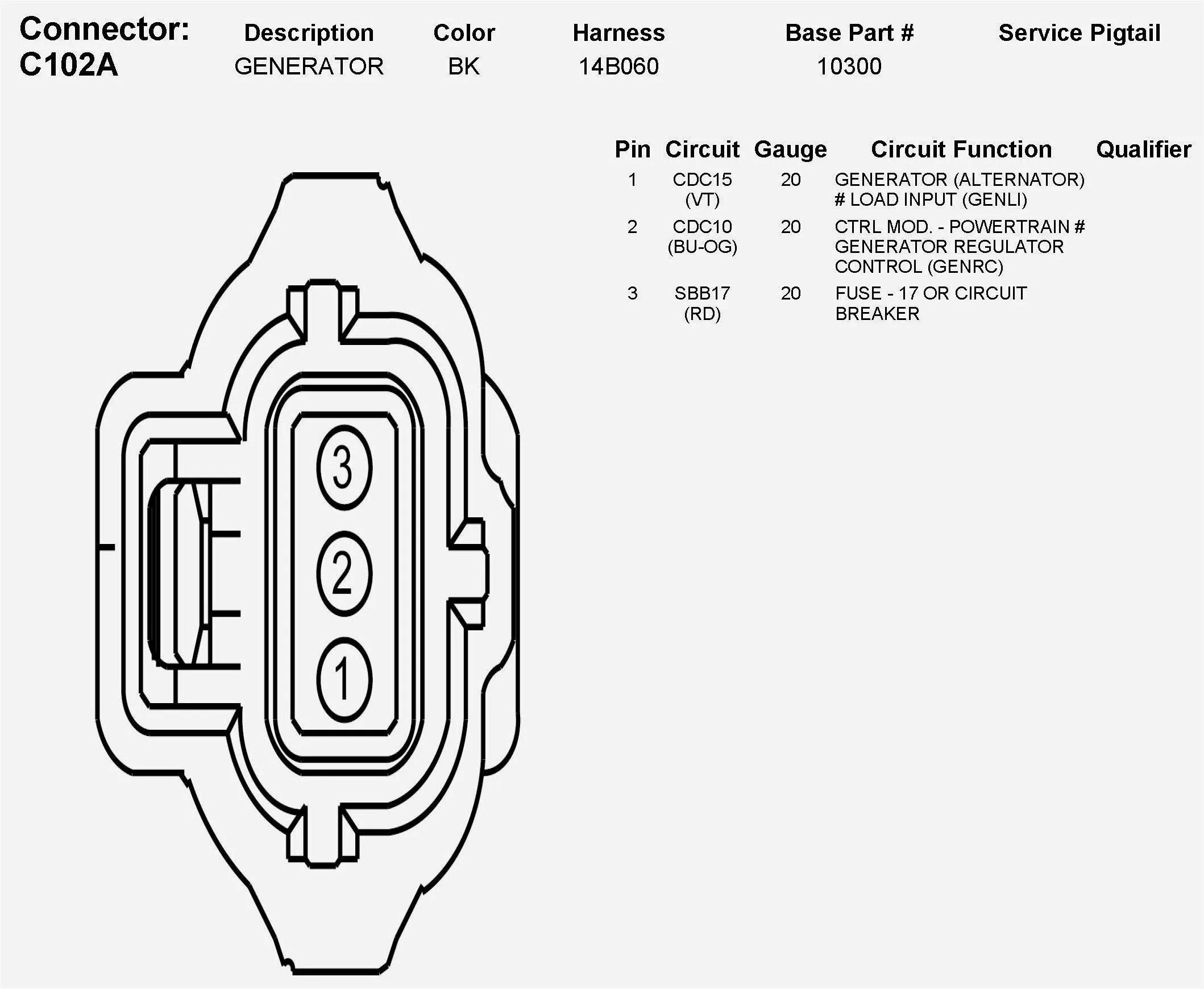 Denso Alternator 3 Pin Plug Wiring Diagram