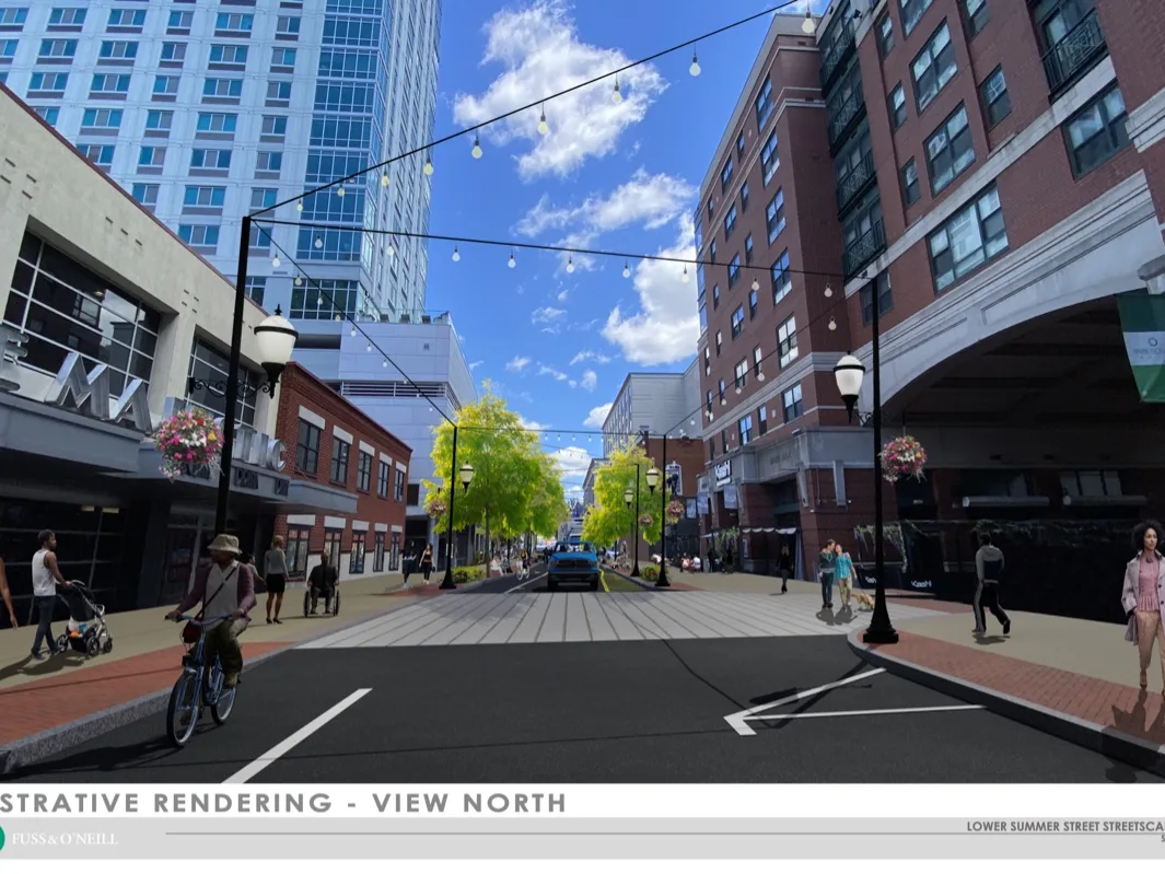 Design For Lower Summer Street Promenade Project Nearly Complete Stamford Ct Patch