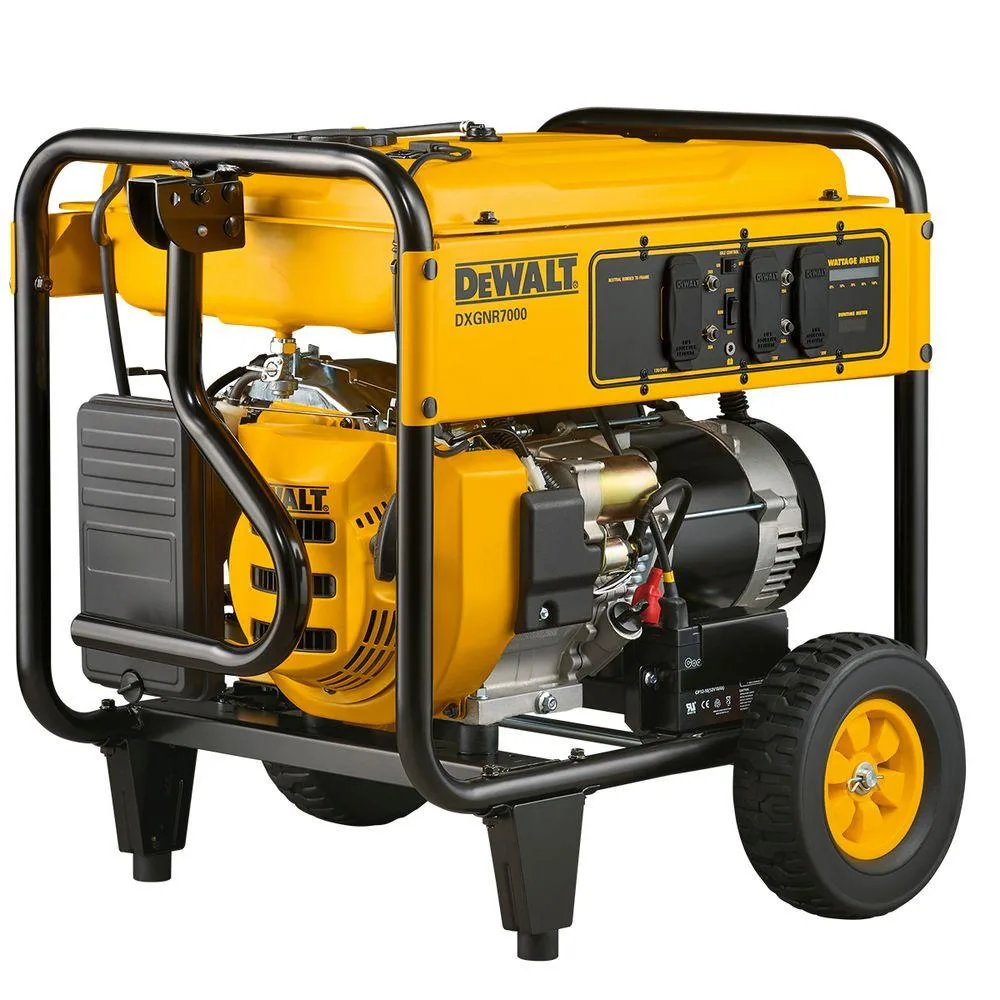 Dewalt 7 000 Watt Gasoline Powered Electric Start Portable Generator Dxgnr7000 The Home Depot