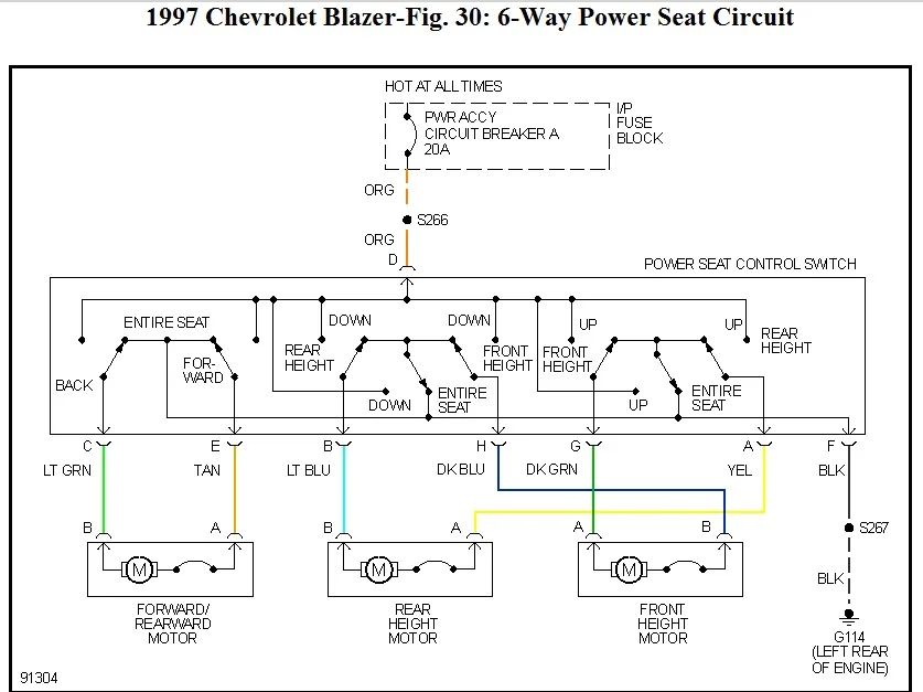 Diagram 1 2 Way Power Seats Wiring Diagram Gm
