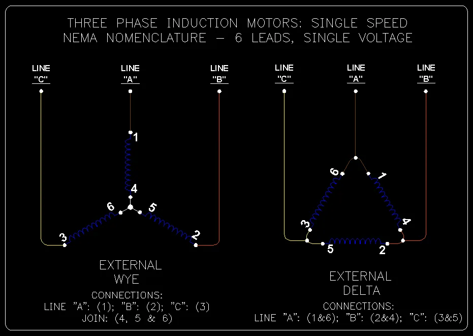 Diagram 12 Lead Motor Delta Run Wiring Diagram