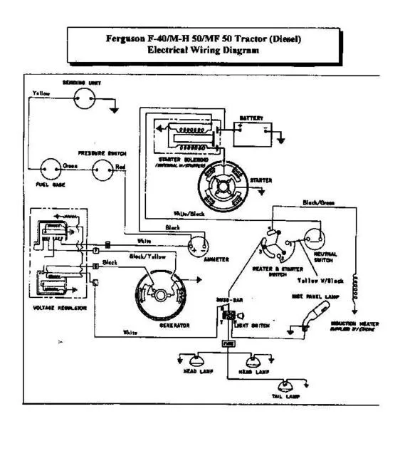 Diagram 12 Volt Wiring Diagram To20 Ferguson Tractor