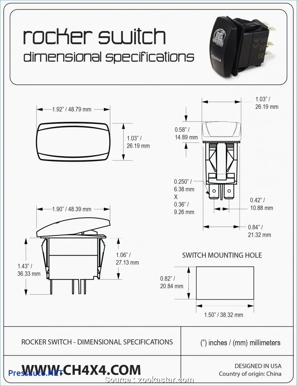 Diagram 12V Illuminated Rocker Switch Wiring Diagram For Picture