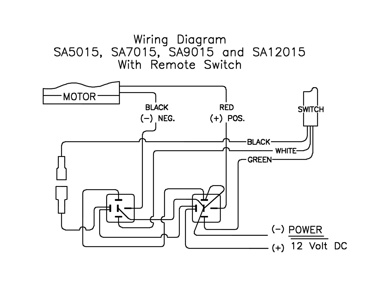 Diagram 12V Winch Switch Wiring Diagram Schematic