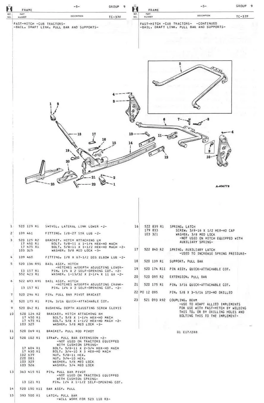 Diagram 1945 Farmall Cub Parts Diagram