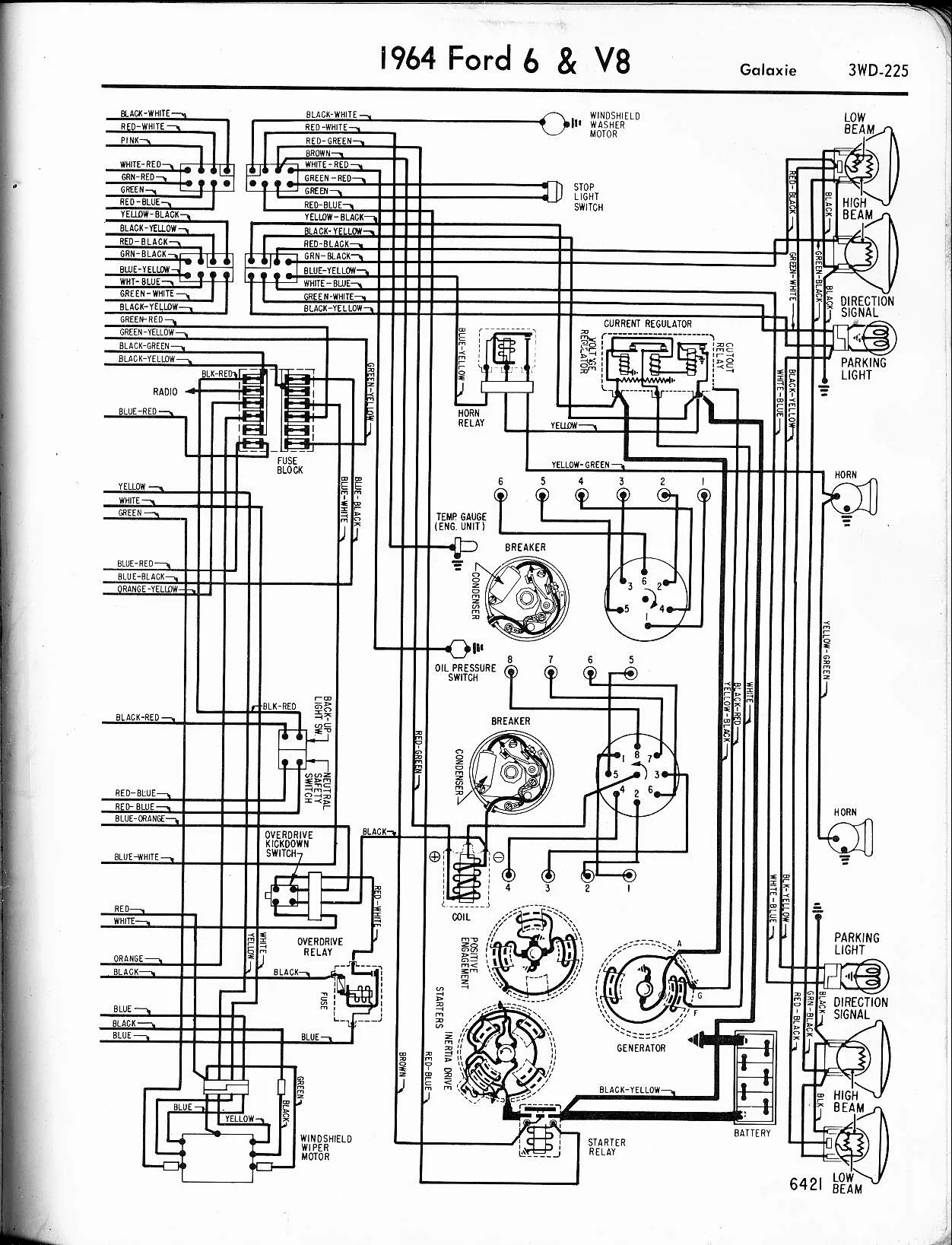 Diagram 1964 Galaxie Instrument Diagram