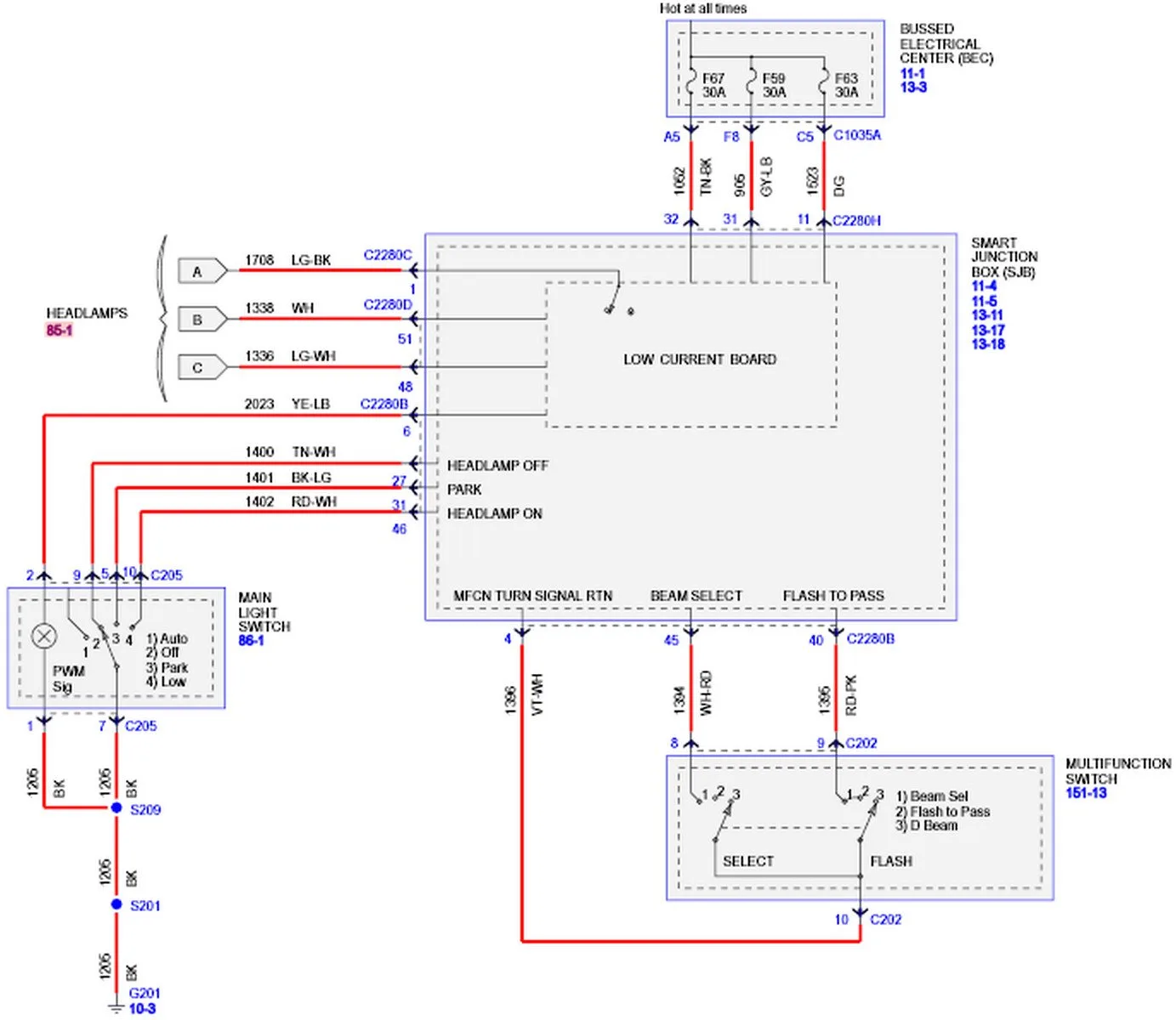Diagram 1965 Headlight Wire Harness Diagram
