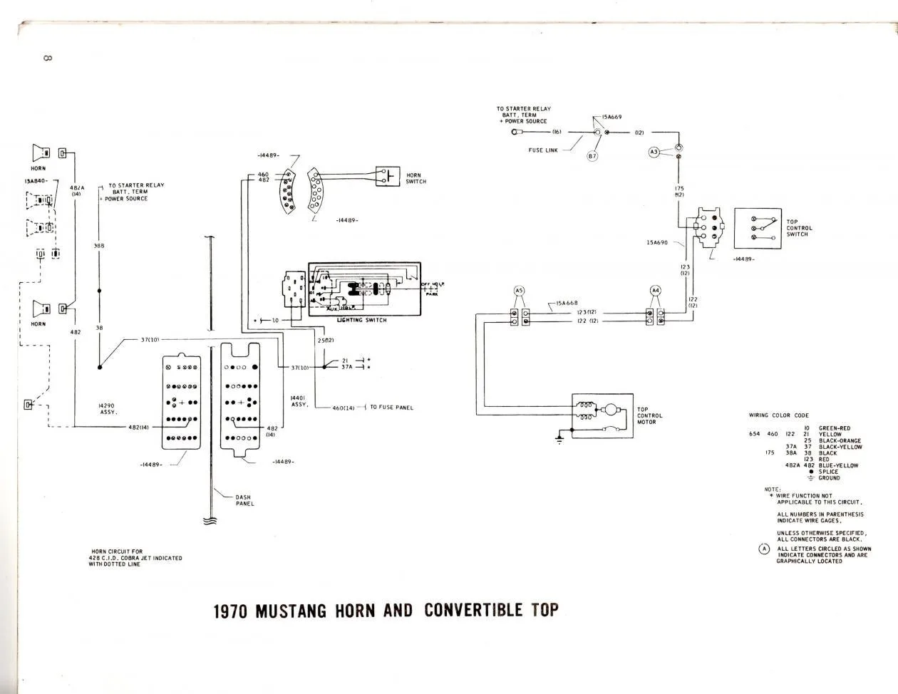 Diagram 1965 Mustang Horn Wiring Diagram Schematic