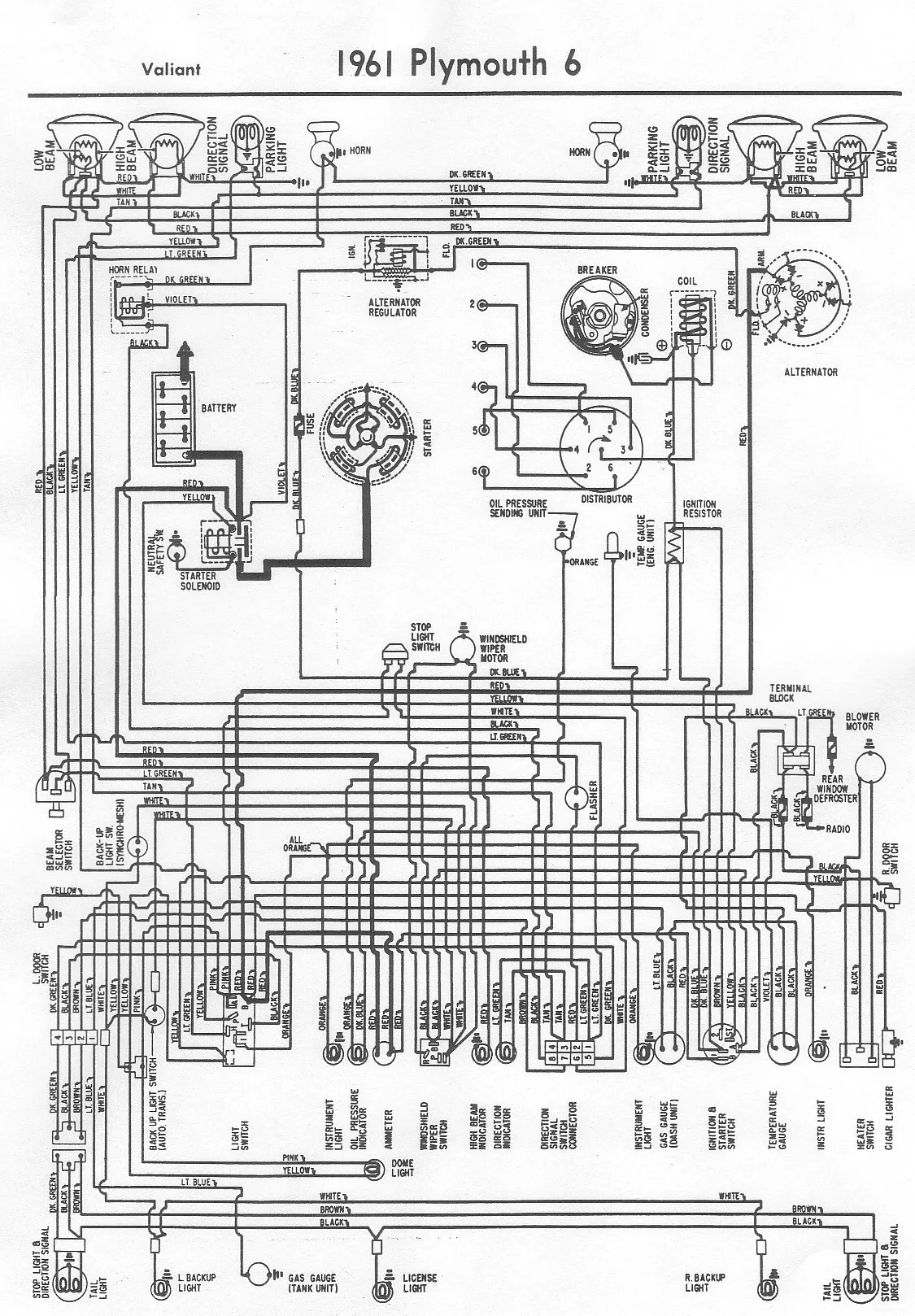 Diagram 1965 Plymouth Barracuda Wiring Diagram Schematic