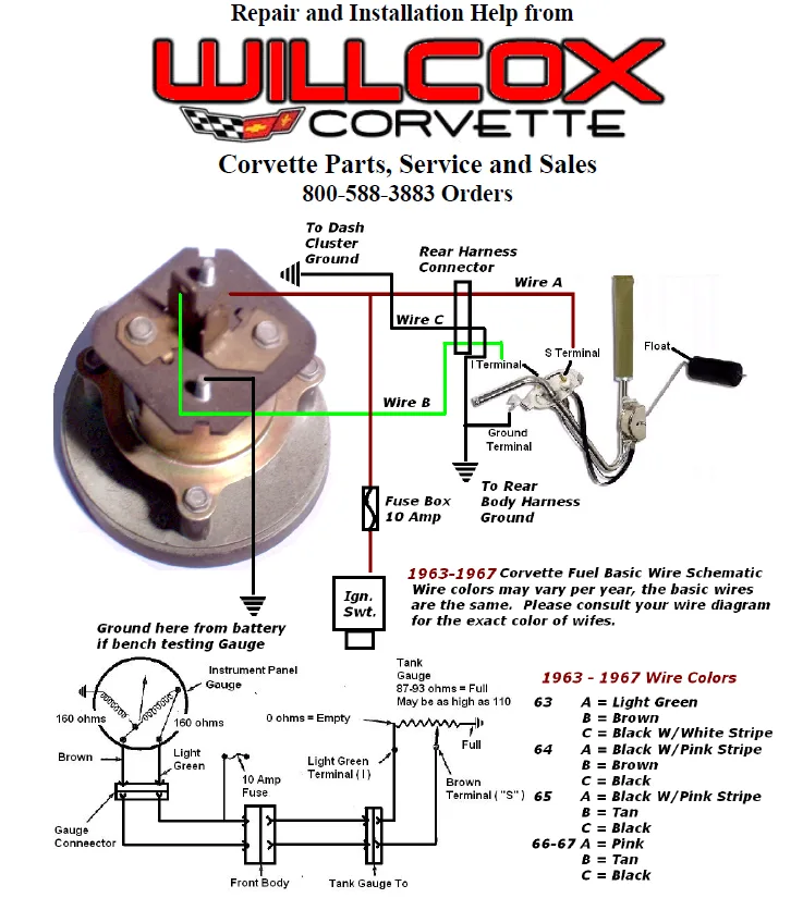 Diagram 1966 Corvette Sending Unit Wiring Diagram Schematic
