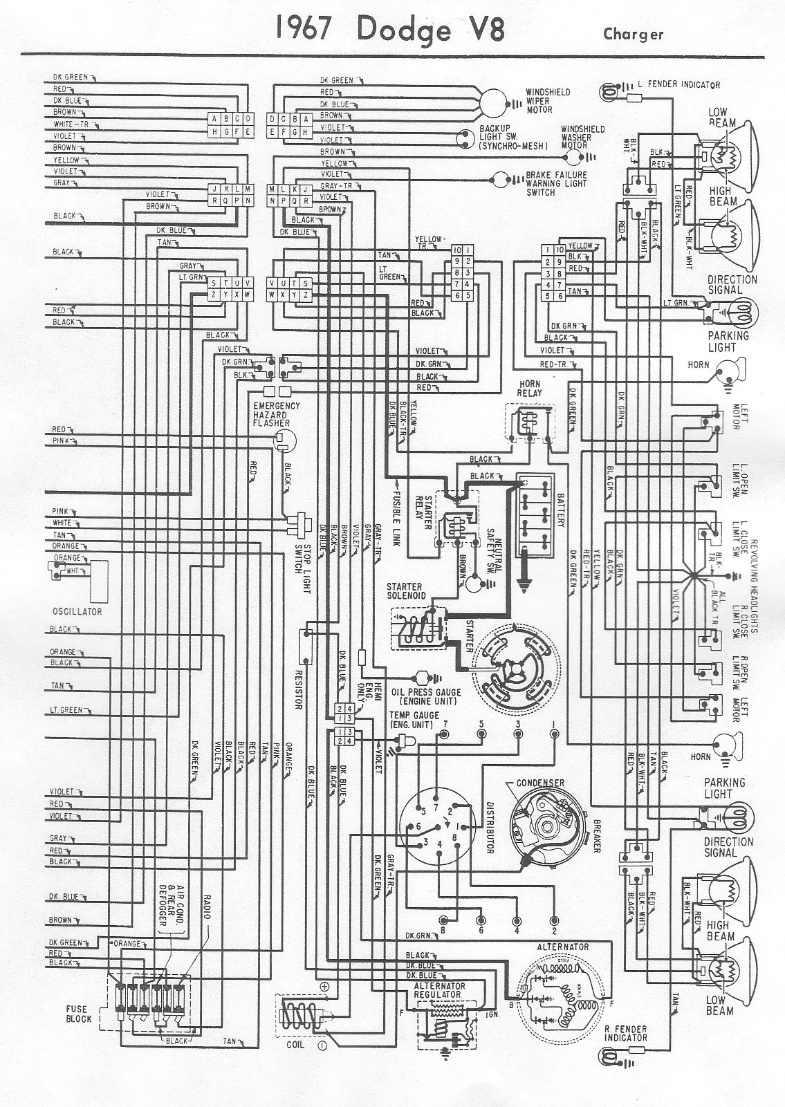 Diagram 1966 Dodge Charger Headlight Wiring Diagram