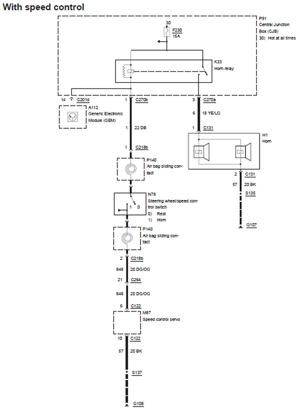 Diagram 1966 Ford Diagram Horn