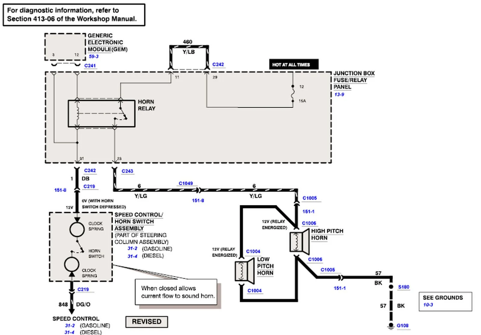 Diagram 1966 Ford Diagram Horn