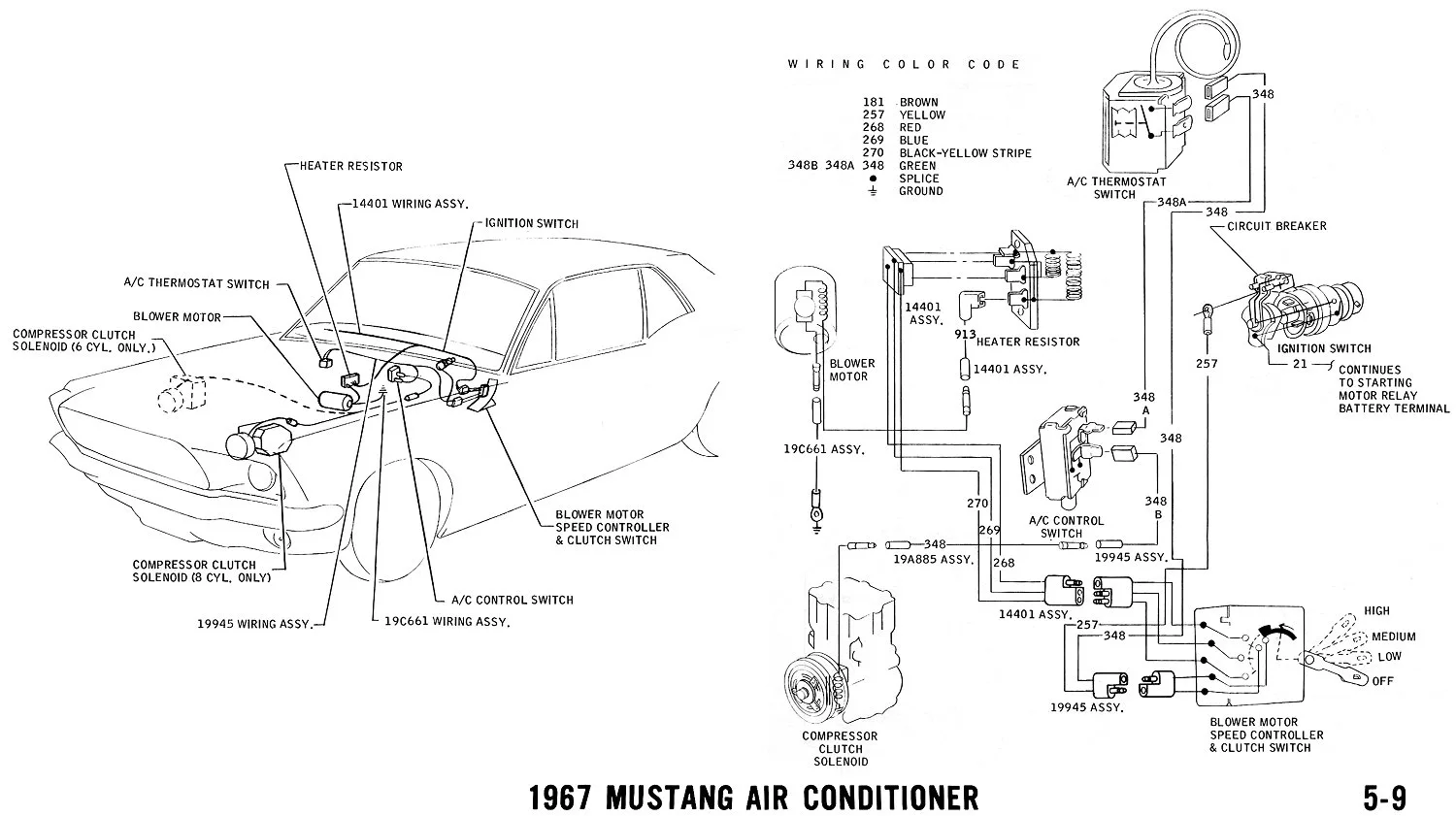 Diagram 1966 Mustang Air Conditioner Wiring Diagram
