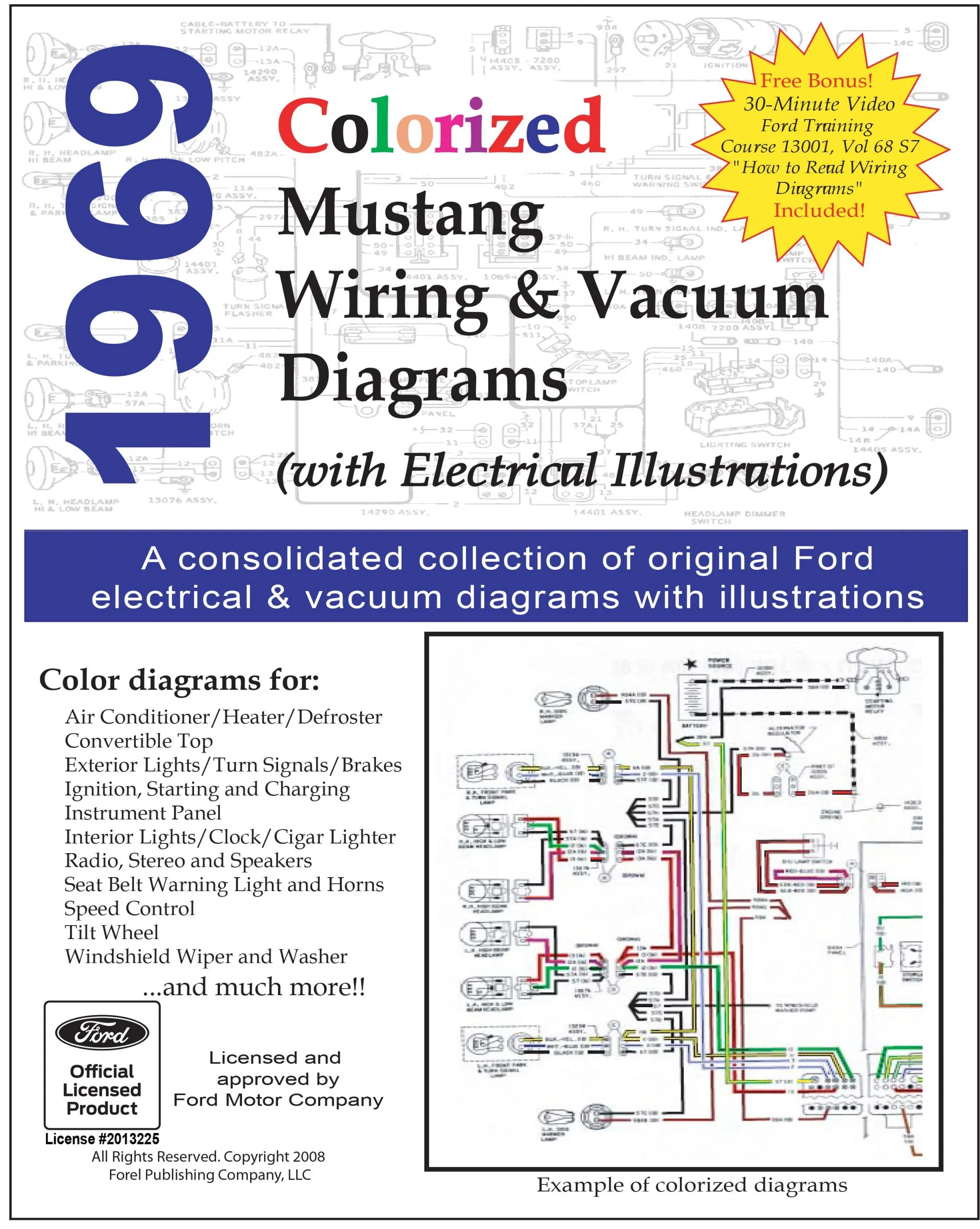Diagram 1966 Mustang Colorized Wiring Diagram Ford For Sale