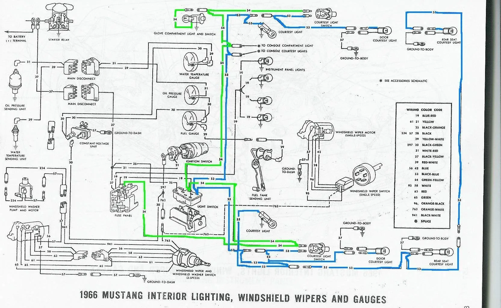 Diagram 1966 Mustang Courtesy Light Wiring Diagram