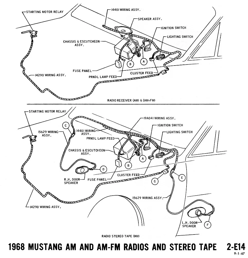 Diagram 1966 Mustang Radio Diagram