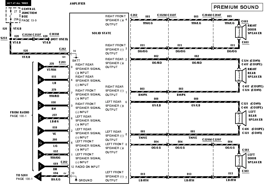 Diagram 1966 Mustang Radio Diagram