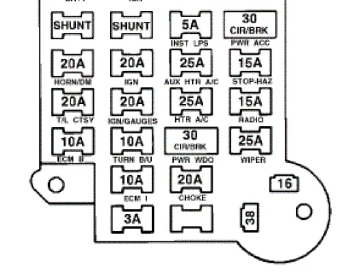 Diagram 1967 Chevrolet Truck Fuse Panel Diagram