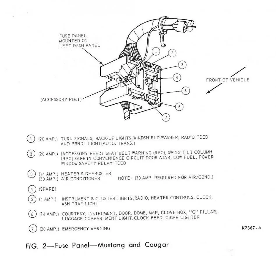 Diagram 1969 Mustang Fastback Fuse Box Diagram