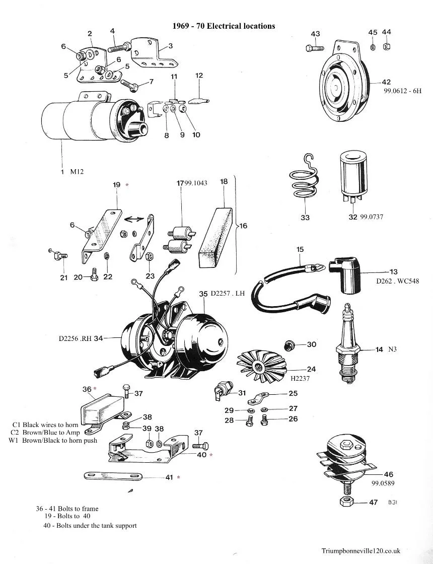 Diagram 1969 Triumph Bonneville Engine Diagram